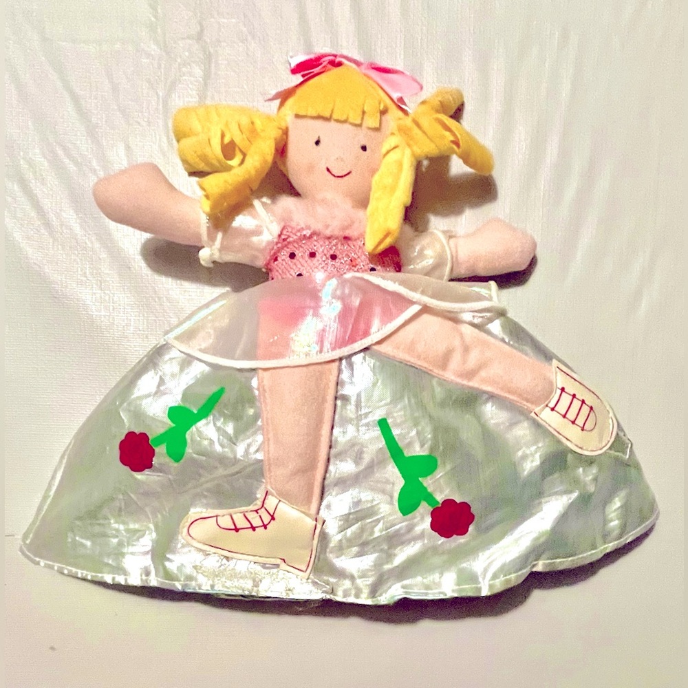 Doll NORTH AMERICAN BEAR CO Ice Skater TOPSY TURVEY 2 DOLLS IN 1 Skater Practice